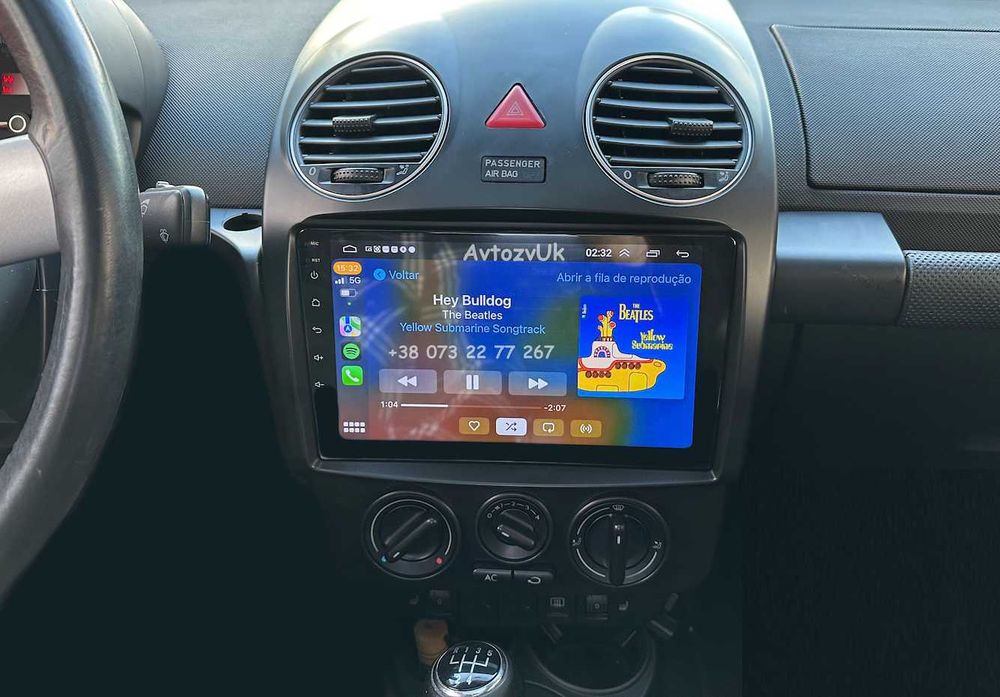 Магнитола NEW BEETLE Volkswagen VW GPS Жук ТВ 2 дин CarPlay Android 15