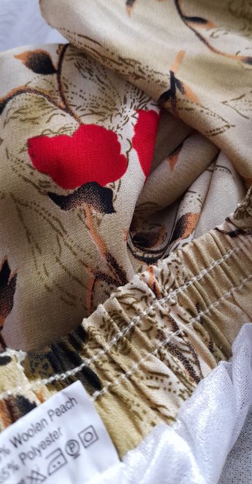 SUPER OKAZJA dluga spódnica vintage  jedwab silk  38 m