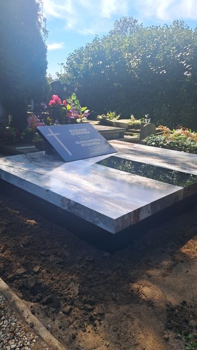 Nowoczesne Tanie Nagrobki podwójne 3599 z montażem Cały Kraj Promocja