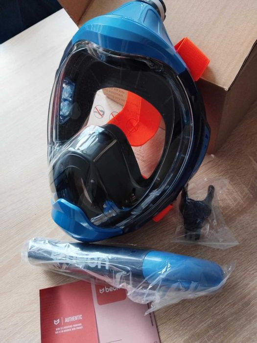 MASKA DO NURKOWANIA BEON snorkelingu na całą twarz do wody L/XL NOWA