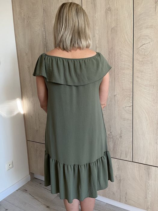 Sukienka hiszpanka khaki