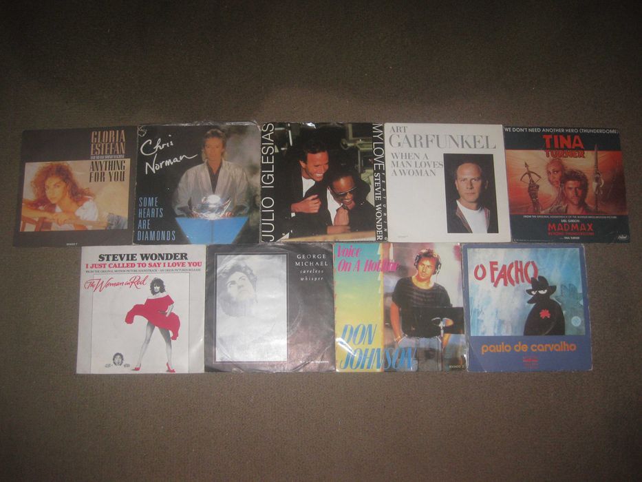 Lote de 57 Discos em Vinil Single 45 rpm/Vários Géneros!