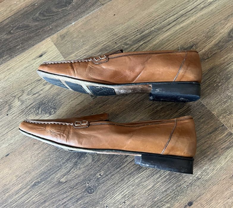 Skórzane włoskie buty Donna Carolina, brązowe, rozmiar 38,5