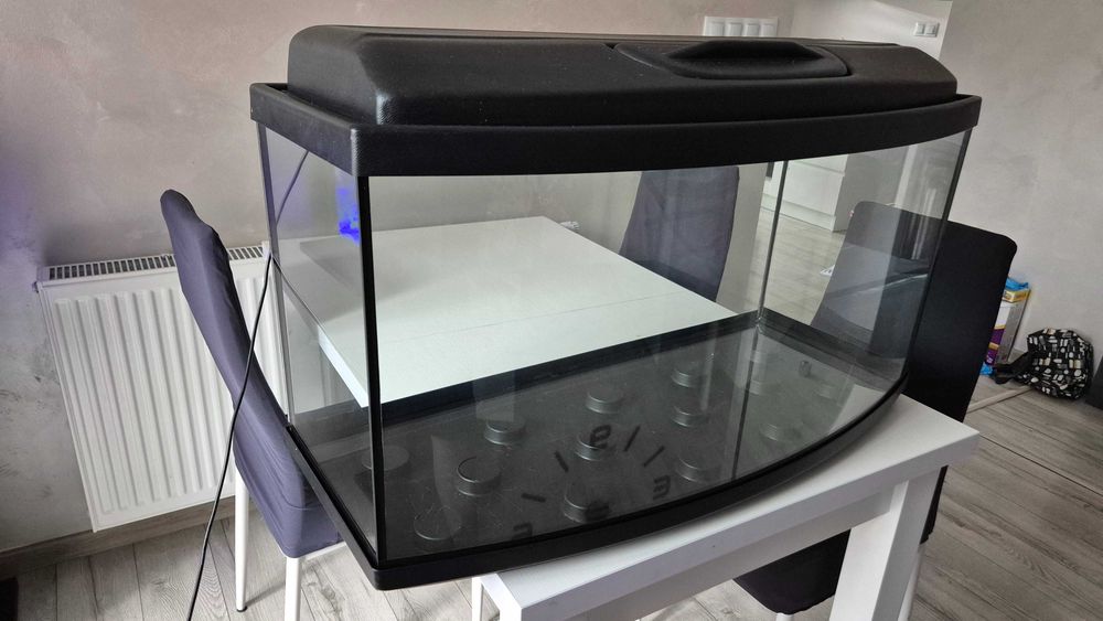 Akwarium 120 l panoramiczne profilowane półokrągłe wypukłe