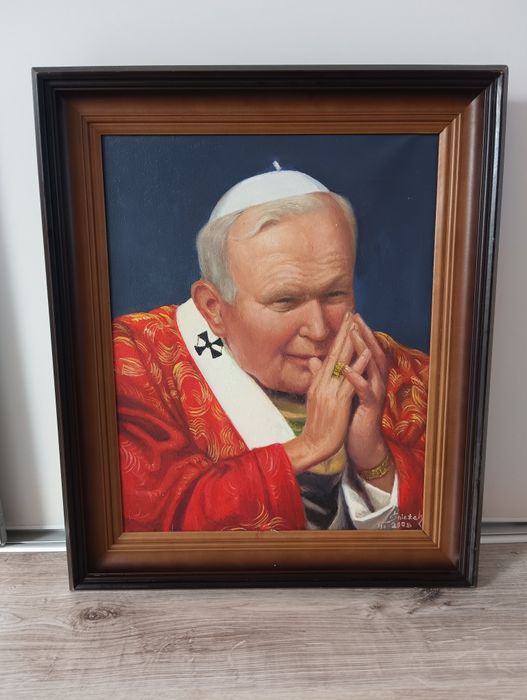 Obraz ręcznie malowany na płótnie.