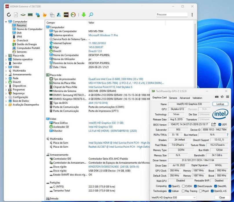 Torre PC Desktop Legion