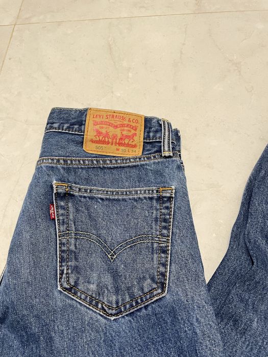 Spodnie Levis 505 W30=42cm L34=111cm niebieskie levis premium vintage y2k casual