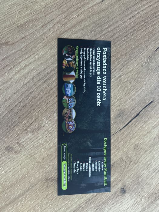 Voucher Bilet na Paintball Inter Skills Interskills 350 zł wartość