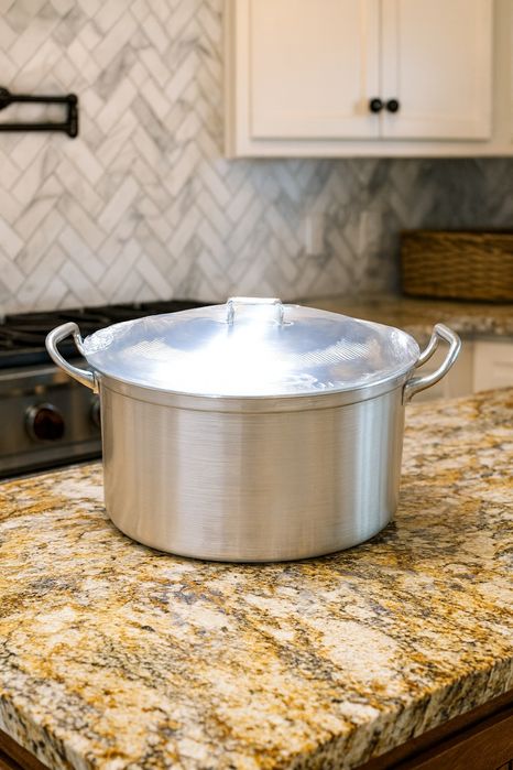 Tacho/caçarola grande nova em alumínio