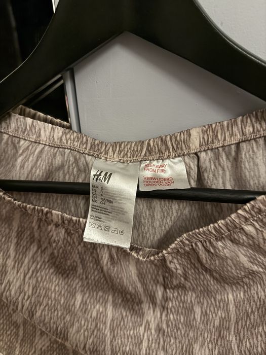 Satynowe spodenki od piżamy zwierzęcy wzór h&m s