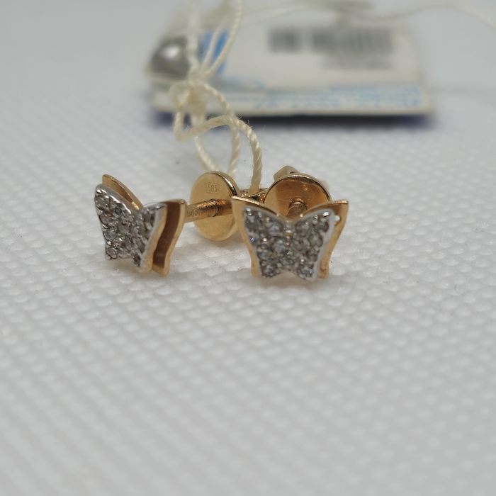 Сережки - пусети з червоного золота. Нові.