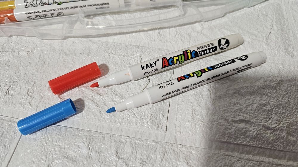 Акрилові маркери, акриловые маркера, акриловые, набір маркерів, акрил