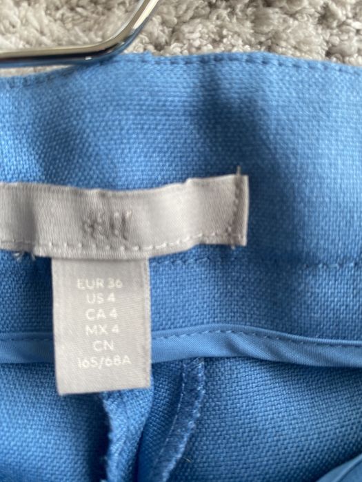 Niebieskie eleganckie spodnie H&M 36