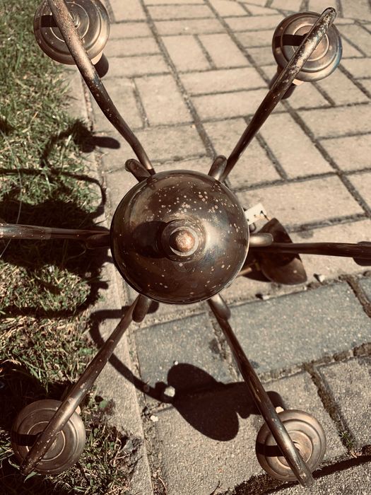 żyrandol lampa mosiężna i kinkiet