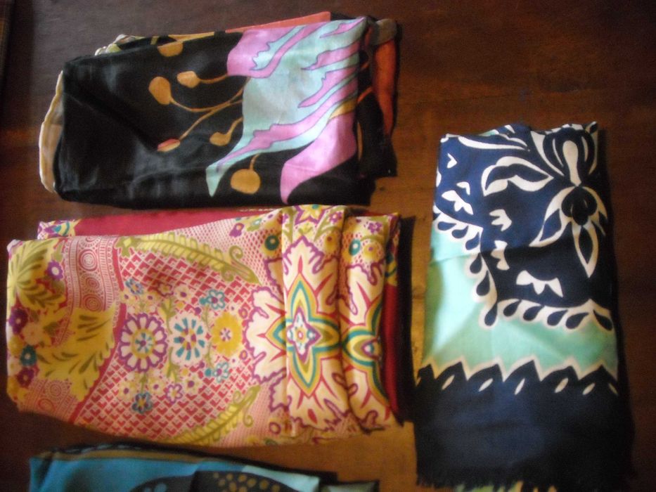 Lenços echarpes seda senhora