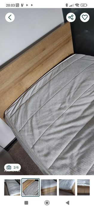 Brw łóżko że stelażem i materacem 90/200 cm