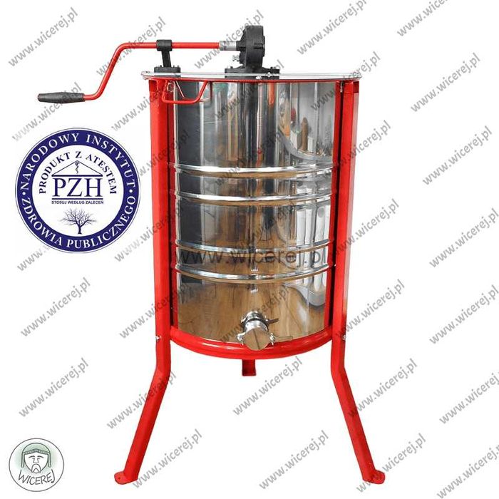 Miodarka Ręczna 3 Ramkowa Diagonalna Uniwersalna Nierdzewna Atest pzh