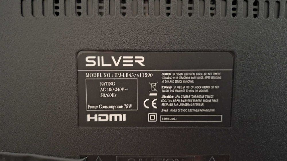 TV Silver 43" como NOVA