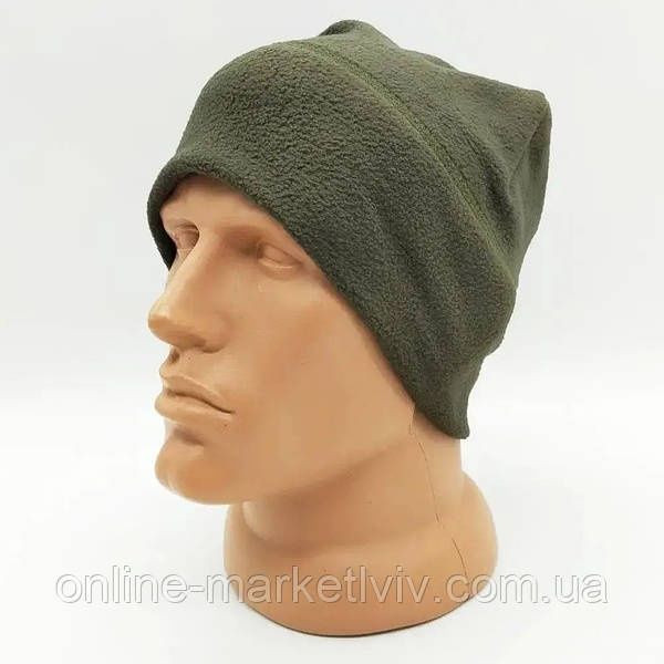 Комплект зимовий флісовий бафф та шапка Олива