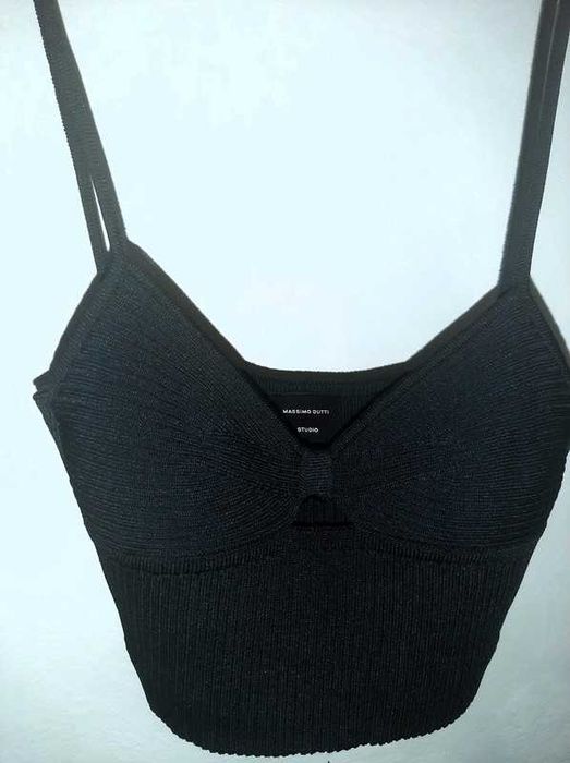 Top preto Massimo Dutti Studio