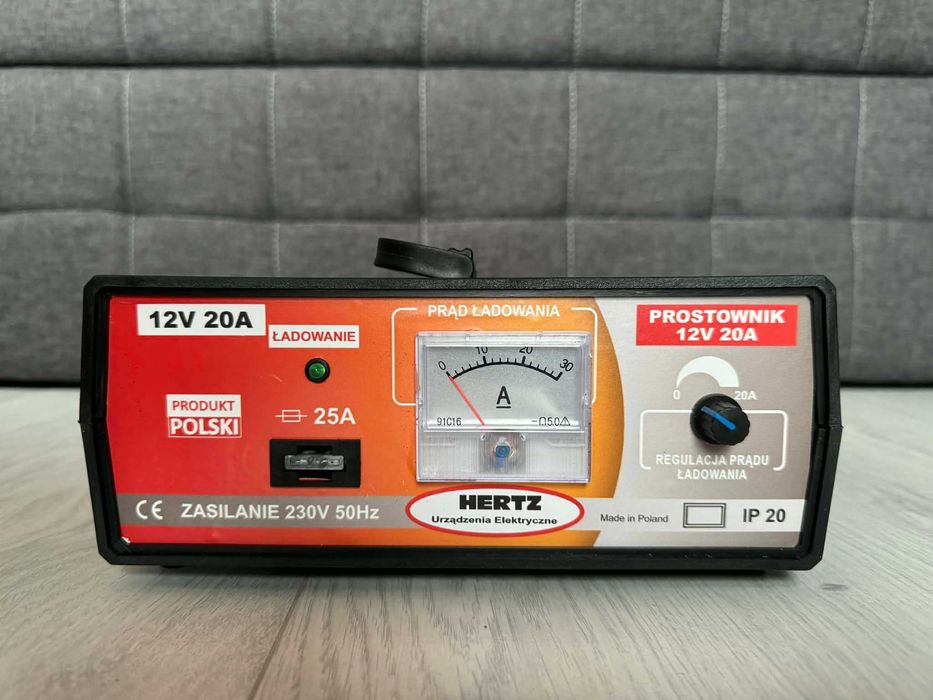 Prostownik Samochodowy HERTZ  12V 20A PRODUKT POLSKI SOLIDNY Ładowarka