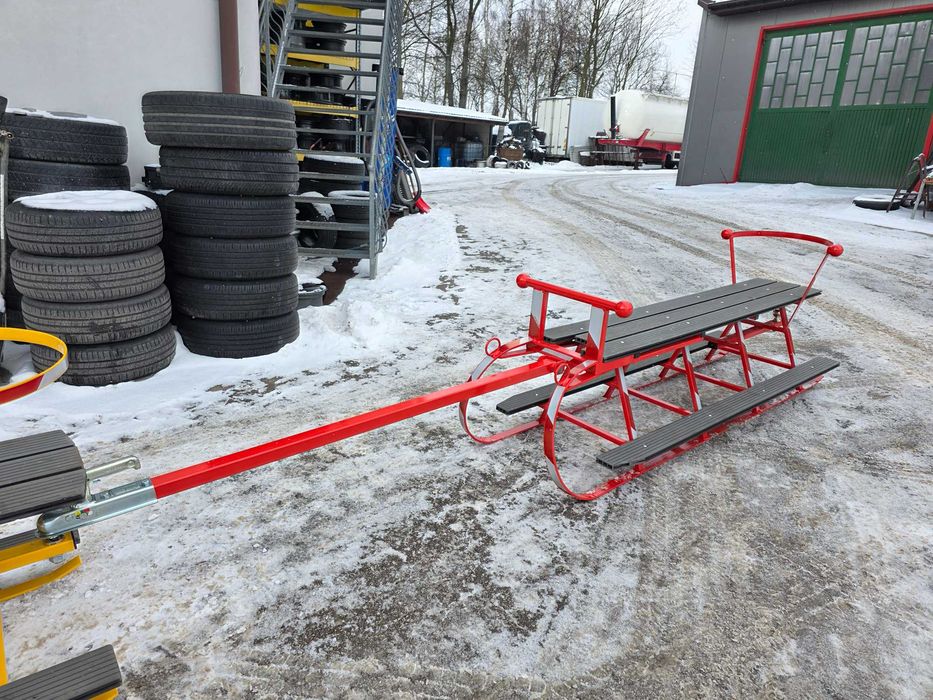 Sanki Kuligowe / Masywne Duże Sanie do Quada Traktora Siedzisko 195cm