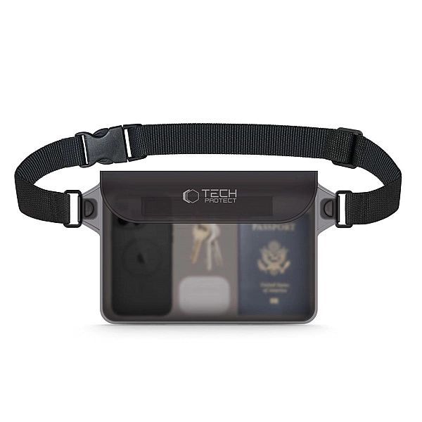 Tech-protect Uwp10 Universal Waterproof Pouch 10 Inch Black/clear