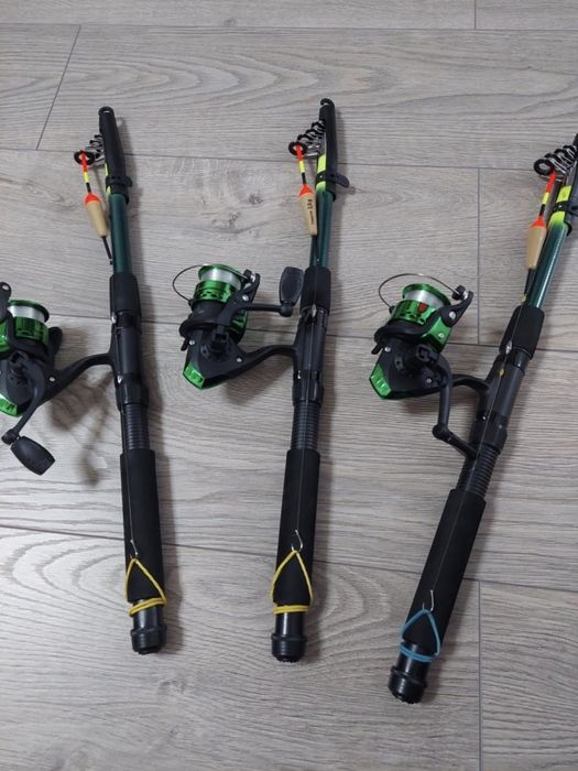 Удочки спінінги Rumpol Strong 2.1м з катушкою та повною оснасткою
