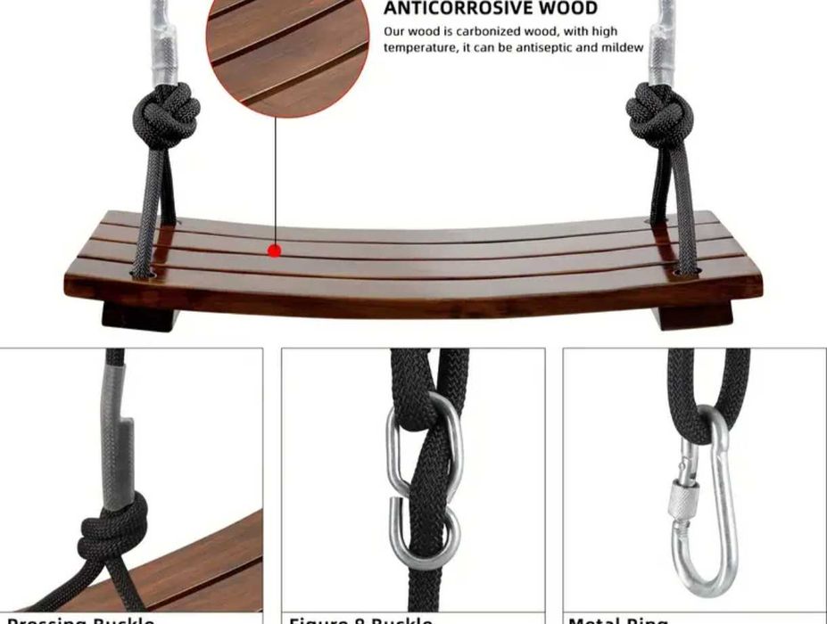 Huśtawka Drewniana Ogrodowa