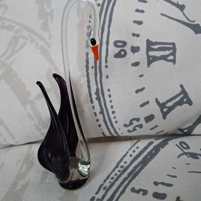 Vintage Murano szklany łabędź