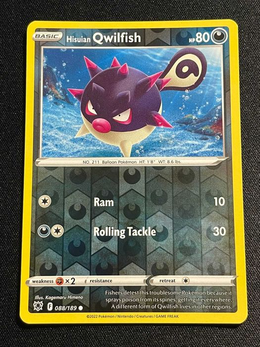 Carta Pokémon Hisuian Qwilfish 88/189 Astral Radiance