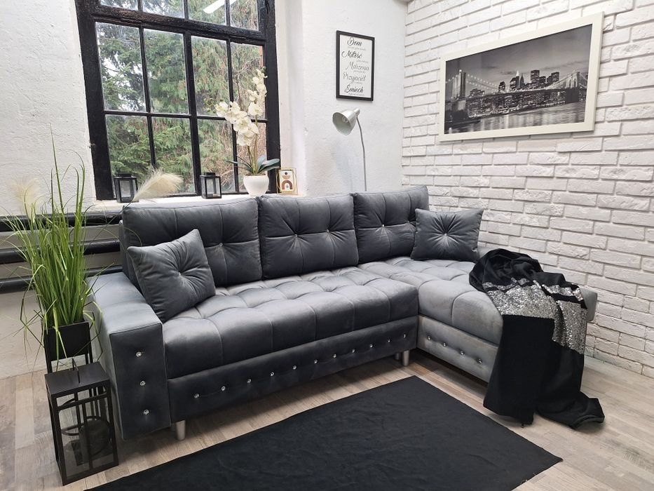 Narożnik w stylu Glamour  sprężyny