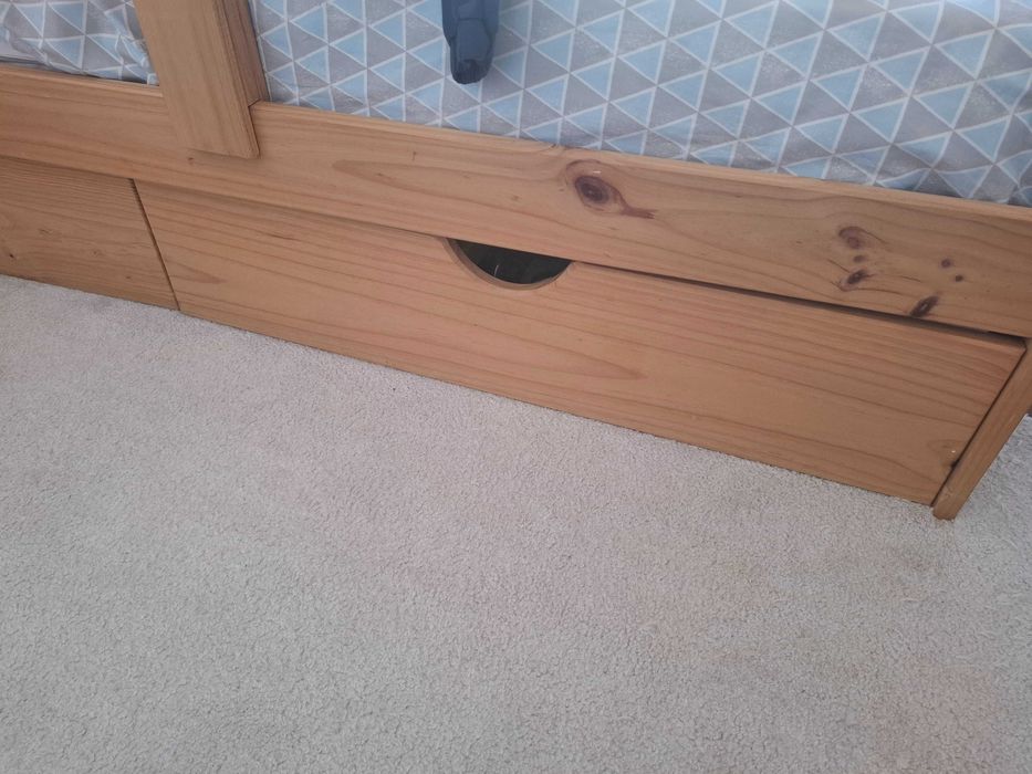 Duas Gavetas de Arrumação em Madeira Natural – Como Novas