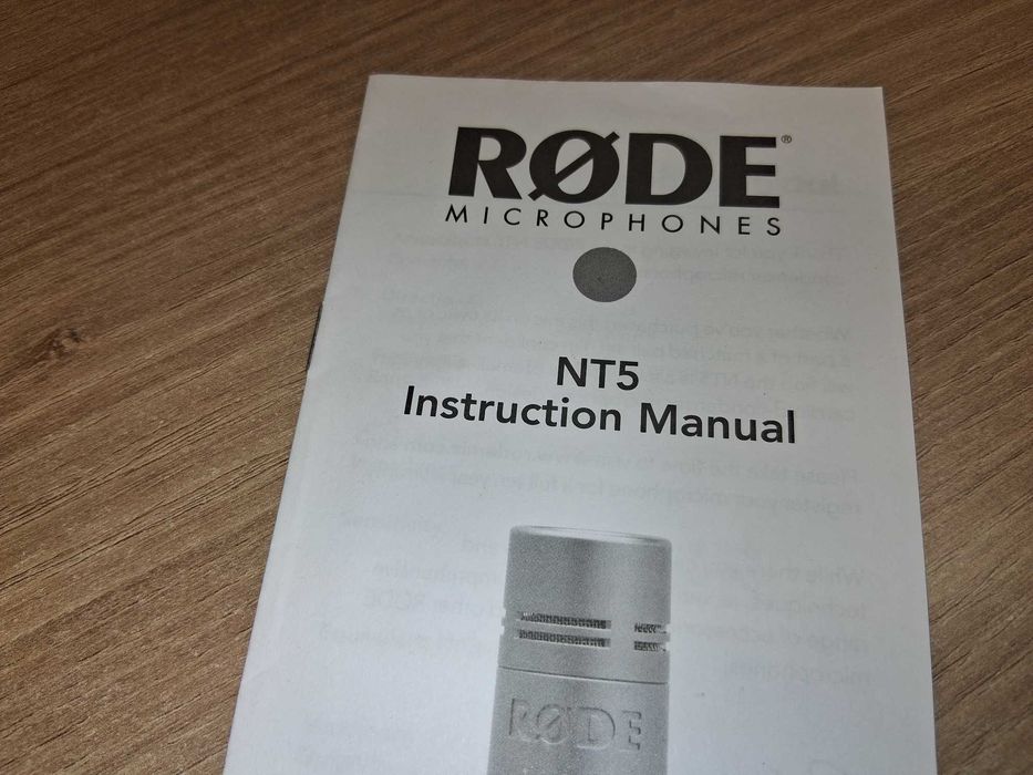 N041 Instrukcja Obsługi Mikrofonu RODE NT5 Oryginalna Manual Booklet