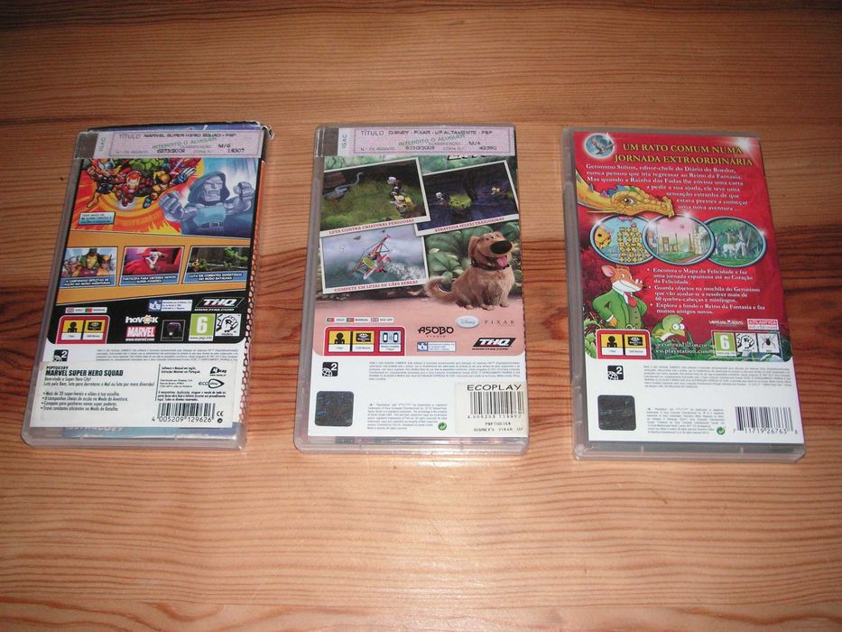 Jogo PSP Portabl Marvel Sup Hero Squad, Up Altamente, Geronimo Stilton
