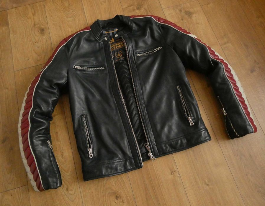 Kurtka skórzana męska JACK1T skóra PILOTKA racer  L