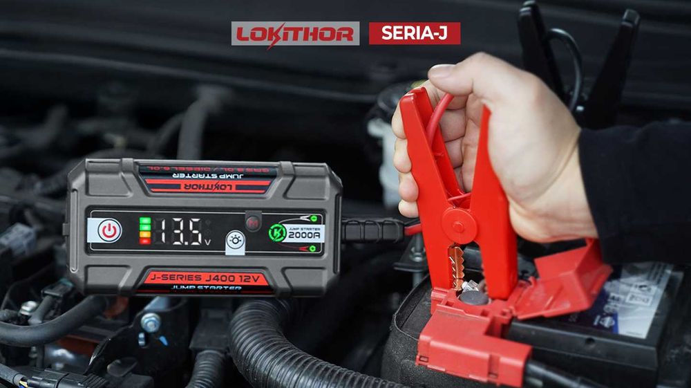 3w1 Jump Starter Booster Rozruch Latarka LED 2000A 12V Lokithor J400