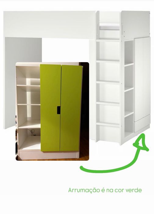 Cama ikea escada