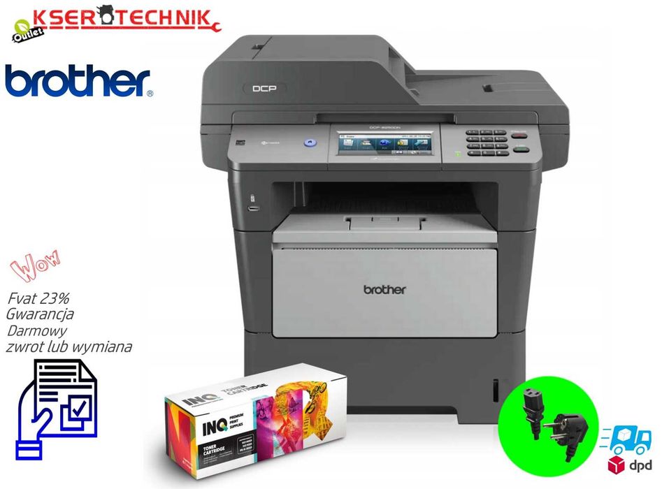 Szybka Drukarka Laserowa Do Biura  Brother DCP-8250DN /Duplex / Sieć