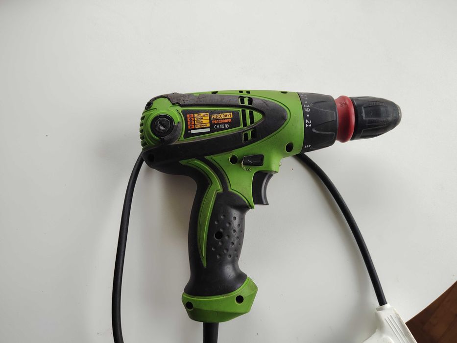 Дрель Шуруповерт Сетевой ProCraft PB1200DFR Съёмный патрон