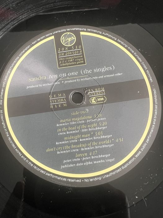 Платівки Sandra, C.C.Catch
