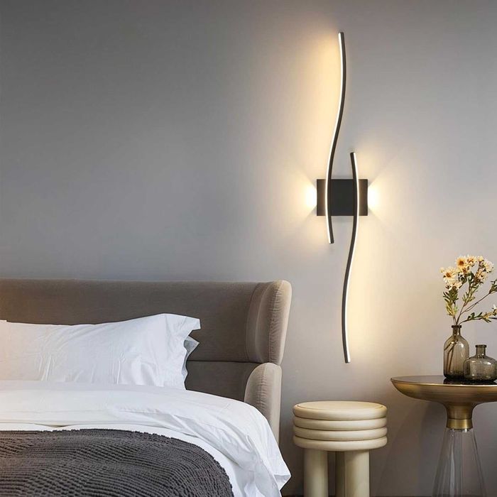 Czarna lampa ścienna LED Kinkiet