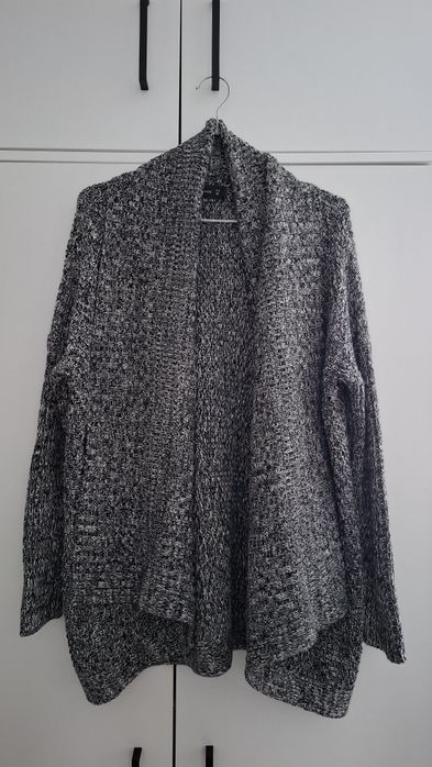 Kardigan szary melanż