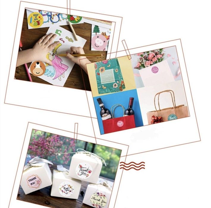 NAKLEJKI ozdobne samoprzylep. THANK YOU 2,5cm 10+1