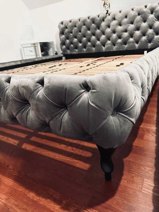 łóżko KARE Desire 160x200 cm jasnoszare stelaż regulowany //OKAZJA!!