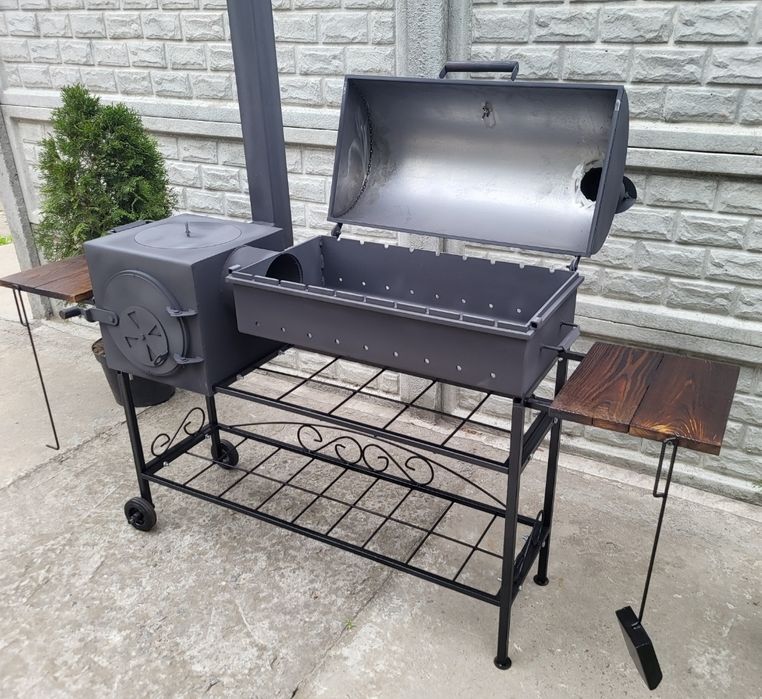 3/5мм! БАГАТОФУНКЦІОНАЛЬНИЙ! Мангал Коптильня з Пічкою під/под Казан