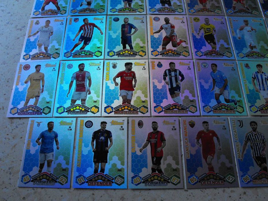 Karty topps Match Attax 2023/24, komplet kart topps HERITAGE.