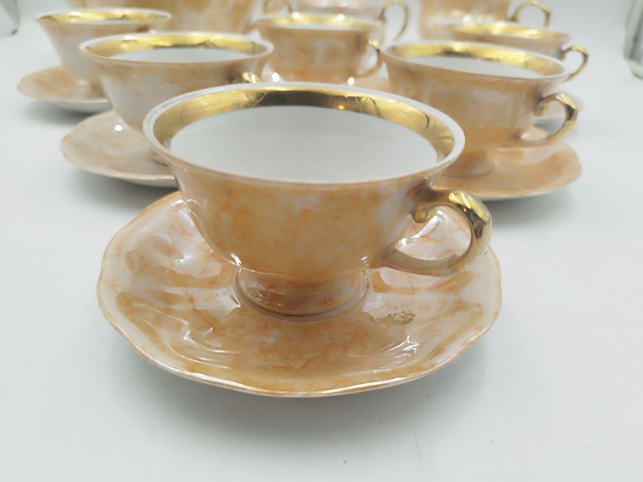 Serwis herbaciany Karolina vintage retro prl