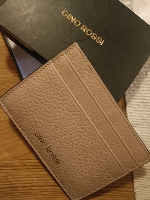 Portfel skórzany, portfelik skóra, etui na karty GINO ROSSI