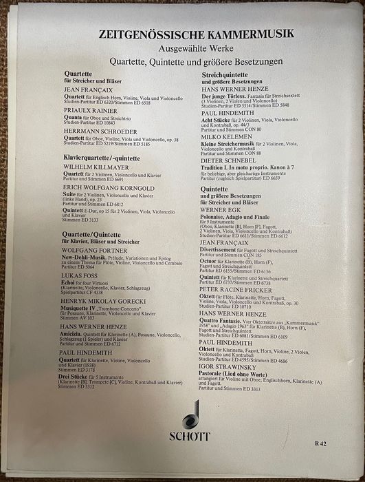 György Ligeti — Ten Pieces for Wind Quintet (Partitura / Partes)